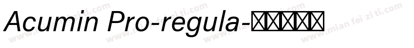 Acumin Pro-regula字体转换